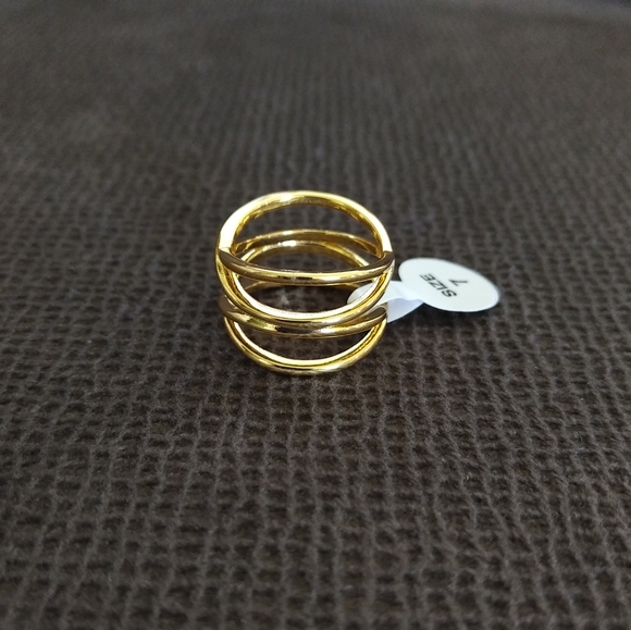 BRONZE Oro Double✌️Criss Cross🔀 Ring - Sz 7 - Picture 14 of 16